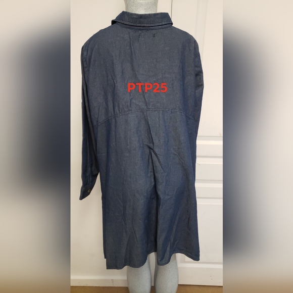 1XL High-Low Denim Shirt - Picture 7 of 7